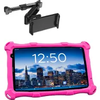 AngelTech OnderwegPakket PRO MAX – Kindertablet PRO MAX Roze + Tablethouder - Android 16 - Kindertablet Vanaf 3 Jaar – Kinder Tablet – Kids Tablet - Tablet voor Kinderen
