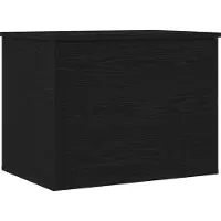 vidaXL Opslagdoos Zwart eiken 60 x 42 x 46 cm Bewerkt hout