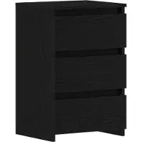 vidaXL Nachtkastje 2 st Zwart Eiken 40 x 35 x 62,5 cm Bewerkt hout
