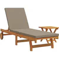 vidaXL Ligstoel 1-persoon 2 pcs Bruin Massief Acacia Hout