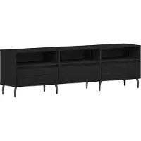 vidaXL TV Kast 150 x 30 x 44,5 cm Zwart Eiken Bewerkt hout