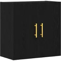 vidaXL Wandkast 60 x 31 x 70 cm Bewerkt hout Zwart Eiken