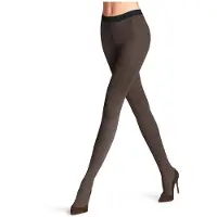 Falke Mystical Wave gedessineerd materiaal transparent 20 DEN panty dames zwart - maat M