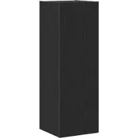 vidaXL Wand TV Kast 30,5 x 30 x 90 cm Zwart Eiken Bewerkt hout