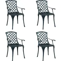 vidaXL Tuinstoel 4 pcs Groen 61 x 60,5 x 93cm Aluminium