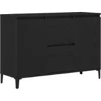 vidaXL Dressoir Zwart Eiken 104 x 35 x 70 cm Bewerkt hout