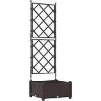 vidaXL Plantenbak Bruin 40 x 40 x 125,5 cm PP