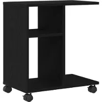 vidaXL Bijzettafel Zwart eiken 50 x 30 x 55 cm Bewerkt hout