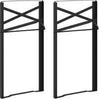 vidaXL Bierbank, 2 stuks, zwart, 39 x 3 x 75 cm