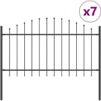 vidaXL Tuinhek WOERDEN 7 pcs 170 x 140 cm Gepoedercoat staal Grijs