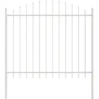 vidaXL Tuinhek WOERDEN, 170 x 190 cm, gepoedercoat staal, wit