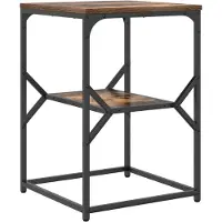vidaXL Bijzettafel, gerookt eikenhout, 41 x 40 x 60 cm