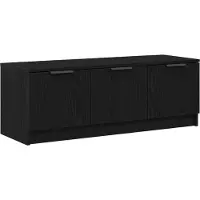 vidaXL TV Kast 102 x 35 x 36,5 cm Zwart Eiken Bewerkt hout