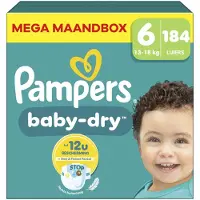 Pampers - Baby Dry - Maat 6 - Mega Maandbox - 184 Stuks - 13-18 KG