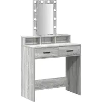 vidaXL Kaptafel Grijs 79 x 41 x 140 cm Bewerkt hout