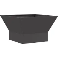 vidaXL Vuurkom Zwart 60 x 60 x 35 cm weervast staal