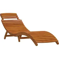 vidaXL Ligbed 2 st Massief Acacia Hout Bruin