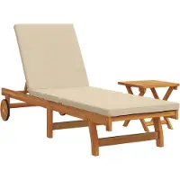 vidaXL Ligstoel 2 st Massief Acacia Hout Bruin