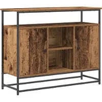 vidaXL Dressoir Oudhout 100 x 35 x 80 cm Bewerkt hout