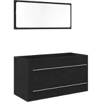 vidaXL Waskast Zwart Eiken 90 x 45 x 1.5 cm Bewerkt hout