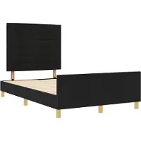 vidaXL Bedframe met hoofdeinde Zwart 140 x 190 cm Stof