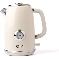 Lp Retro Elektrische Waterkoker – 1.7L – Met Thermometer – 2200W – Wit – BPA-vrij
