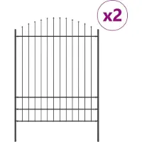 vidaXL Tuinhek WOERDEN 2 st 170 x 225 cm Gepoedercoat staal Grijs