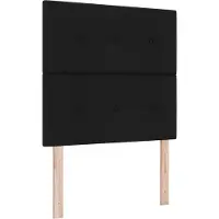 vidaXL Hoogte verstelbaar hoofdbord met hoofdeinde Zwart 90 cm Stof