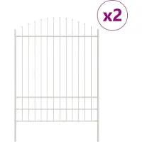 vidaXL Tuinhek WOERDEN 2 st 170 x 225 cm Gepoedercoat staal Wit