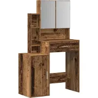 vidaXL Kaptafel Oudhout 80 x 35 x 132 cm Bewerkt hout