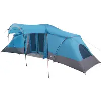 vidaXL Familietent met dak Blauw en Grijs 721 x 335 x 212 cm