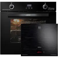Gurari - inbouwoven - inductie - EH 6367 - elektrische oven - 79L - KCT 6140 FI - inductiekookplaat - 60 cm - met 1-voudige telescoopgeleider -