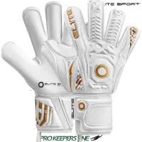 Elite Sport Black Real (Limited Edition) Keepershandschoenen - Wit / Goud | Maat: 8