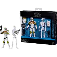 Hasbro STAR WARS The Black Series Clone Commando (Urban Fighter) en B1 Battle Droid (training) Battlefront II 6 inch actiefiguren (exclusief Amazon)
