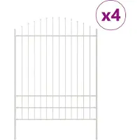vidaXL Tuinhek WOERDEN 4 st 170 x 225 cm Gepoedercoat staal Wit