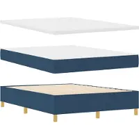 vidaXL Boxspring bed met hoofdeinde Blauw 200 x 160 cm Stof