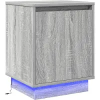 vidaXL Nachtkastje Grijs 39 x 34,5 x 50 cm Bewerkt hout