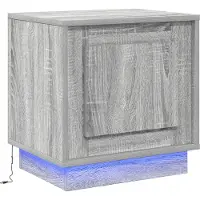 vidaXL Nachtkastje Grijs 44 x 34,5 x 45 cm Bewerkt hout