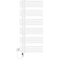 LuxeBath elektrische badkamer radiator Iron EM 600x1400 mm wit met verwarmingselement 900W thermostaat digitaal display, handdoekradiator elektrische handdoekwarmer paneelradiator design radiator