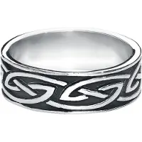 EtNox Ring - Celtic Knot - voor Mannen - zilverkleurig - Maat S