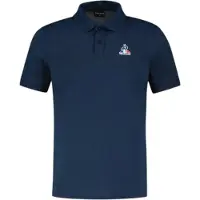 Le coq sportif Le Coq Sportifvoor mannen. 2422108 Blauwe polo van Essentiels (M), Casual, Katoen, Korte mouwen