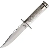 Combat Ready Survival Knife Silver
