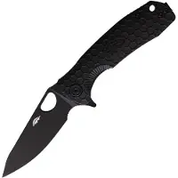 Honey Badger Knives Medium Leaf Linerlock Black