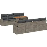 vidaXL Tuinbank Set 7 st Grijs