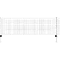vidaXL gelast draadhek met palen 10 x 0,8 m PVC-Coated Staal Grijs