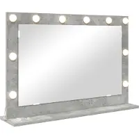 vidaXL Make-up Spiegel Beton Grijs 80 x 55 x 18 cm Rechthoekig