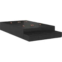 vidaXL Opbergbedframe met lade Zwart Eiken 120 cm Bewerkt hout