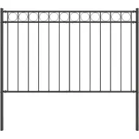 vidaXL Heckelement ASSEN 170 x 150 cm Staal Grijs