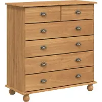 vidaXL Ladeblok ASKIM Bruin 91 x 40 x 95,5 cm Massief grenenhout