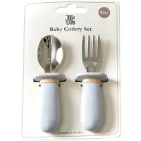 Jack o Juno baby bestekset 2-delig Glacier grey